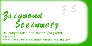 zsigmond steinmetz business card